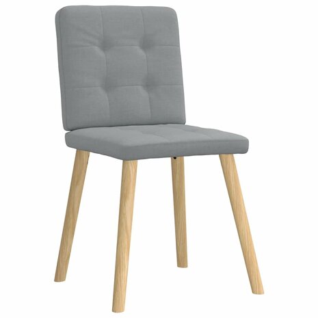 Eetkamerstoelen 2 st stof lichtgrijs 3
