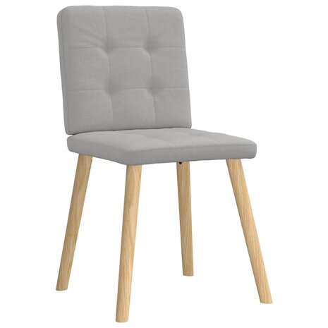 Eetkamerstoelen 2 st stof wolk grijs 3