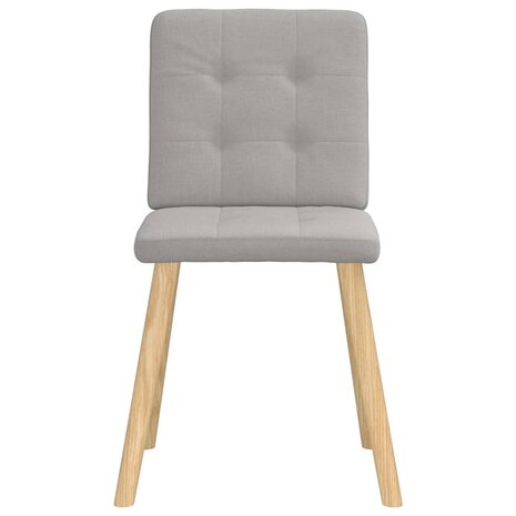 Eetkamerstoelen 2 st stof wolk grijs 4