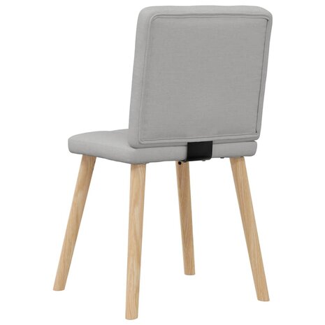 Eetkamerstoelen 2 st stof wolk grijs 6