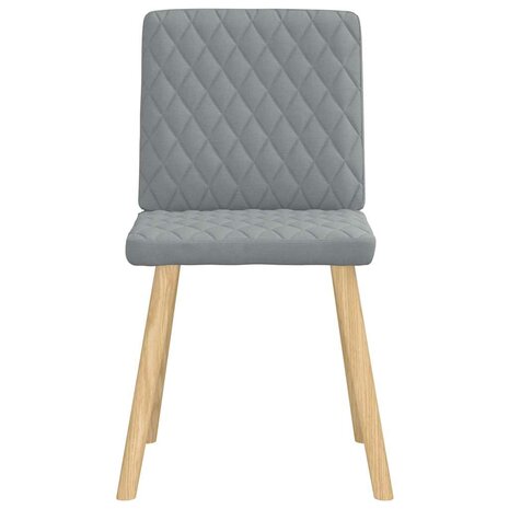 Eetkamerstoelen 2 st stof lichtgrijs 3
