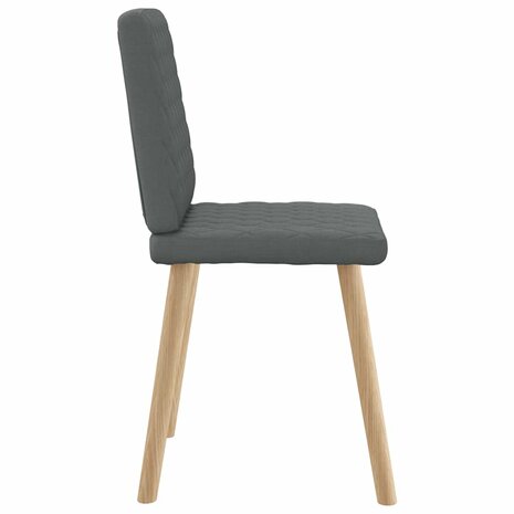 Eetkamerstoelen 2 st stof donkergrijs 5