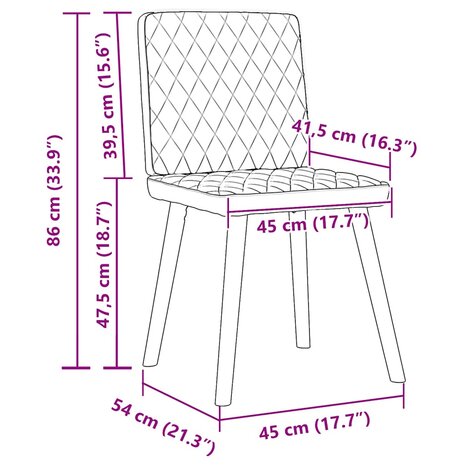 Eetkamerstoelen 2 st stof wijnrood 9