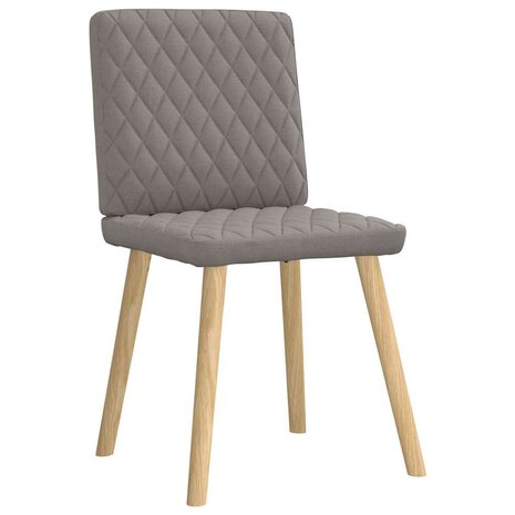 Eetkamerstoelen draaibaar 2 st stof taupe 4