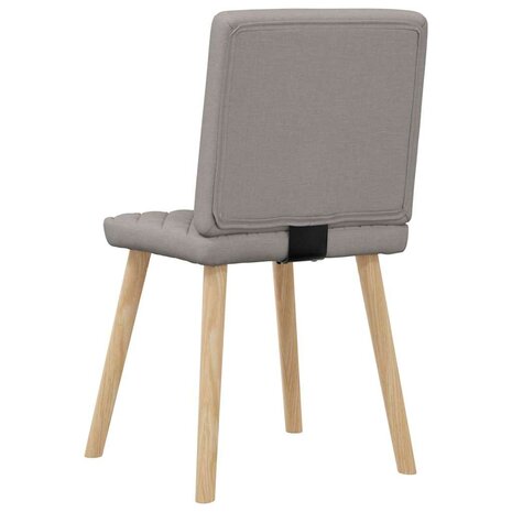 Eetkamerstoelen draaibaar 2 st stof taupe 6