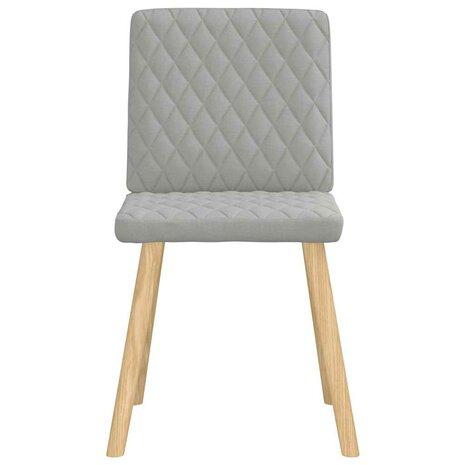 Eetkamerstoelen 2 st stof wolk grijs 3