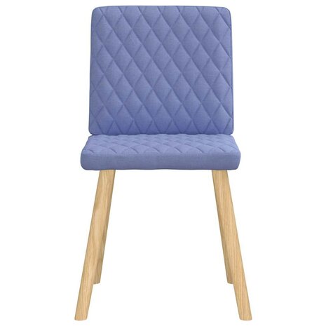 Eetkamerstoelen 2 st stof jeansblauw 3