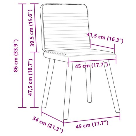 Eetkamerstoelen 2 st stof lichtgrijs 9