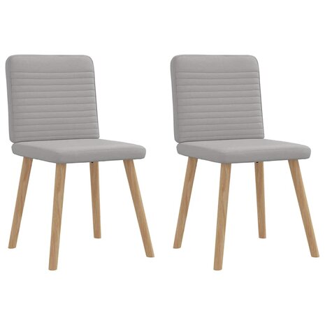Eetkamerstoelen 2 st stof wolk grijs 1
