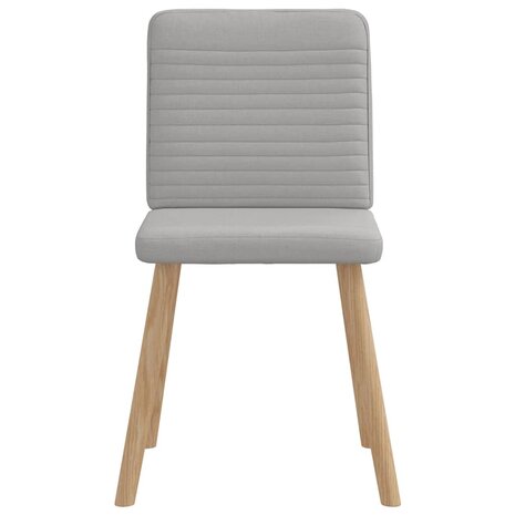 Eetkamerstoelen 2 st stof wolk grijs 4