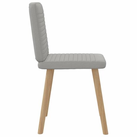 Eetkamerstoelen 2 st stof wolk grijs 5