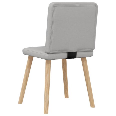 Eetkamerstoelen 2 st stof wolk grijs 6