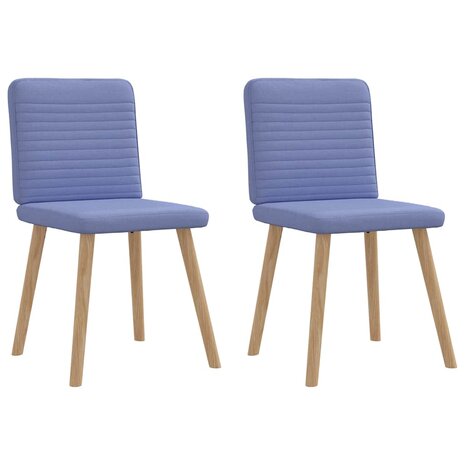 Eetkamerstoelen 2 st stof jeansblauw 1