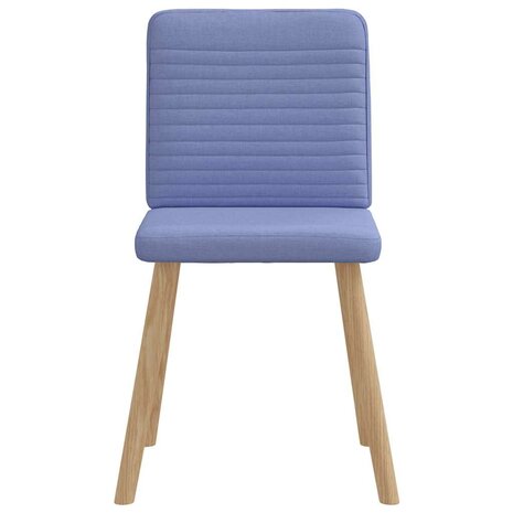 Eetkamerstoelen 2 st stof jeansblauw 4