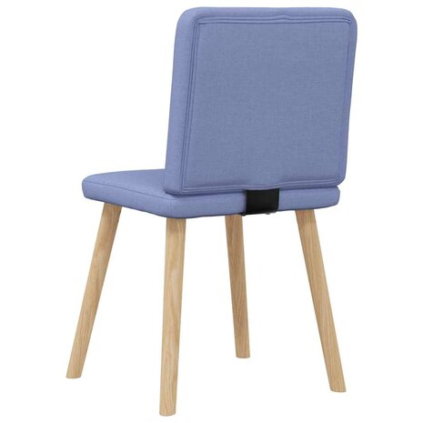 Eetkamerstoelen 2 st stof jeansblauw 6