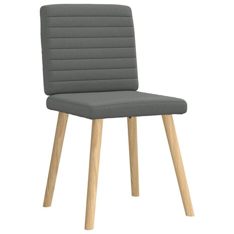 Eetkamerstoelen 2 st stof donkergrijs 3