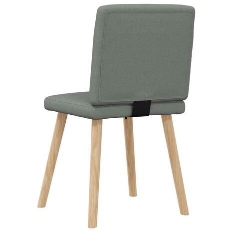 Eetkamerstoelen 2 st stof donkergrijs 6