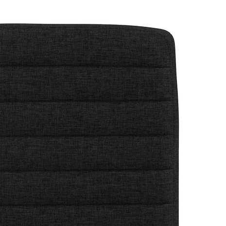 Eetkamerstoelen 2 st stof zwart 7
