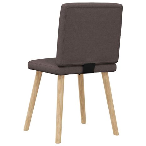 Eetkamerstoelen 2 st stof donkerbruin 6