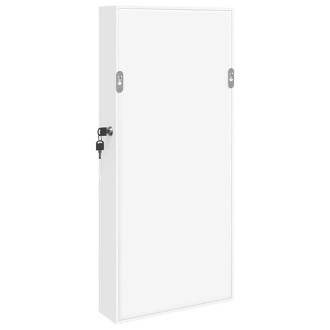 Sieradenkast met spiegel wandgemonteerd 30x8,5x67 cm wit 7