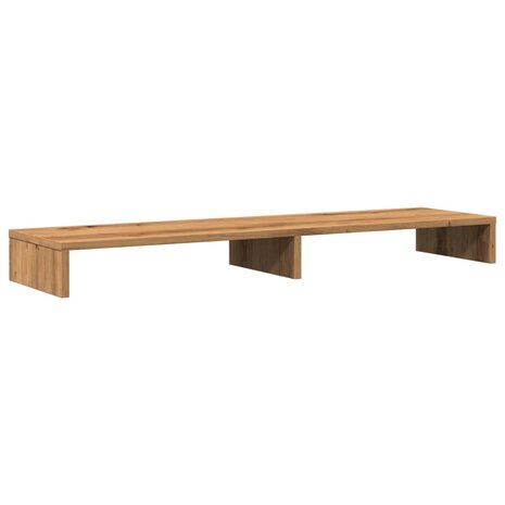Monitorstandaard 100x27x10 cm bewerkt hout artisanaal eiken 2