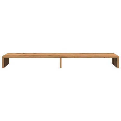 Monitorstandaard 100x27x10 cm bewerkt hout artisanaal eiken 4