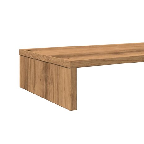 Monitorstandaard 100x27x10 cm bewerkt hout artisanaal eiken 7
