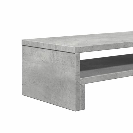 Monitorstandaard 54x22x15 cm bewerkt hout betongrijs 8