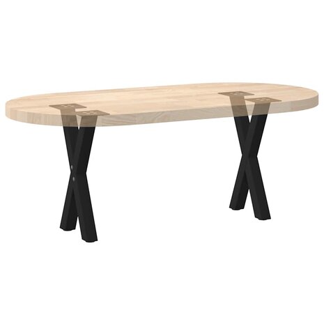 Salontafelpoten 2 st X-vormig 38x(42-43) cm staal zwart 8