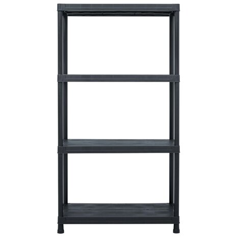 Opbergrek 100 kg 60x30x138 cm kunststof zwart 2