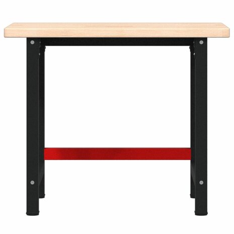 Werkbank rechthoekig 100x60x83 cm massief eikenhout 4