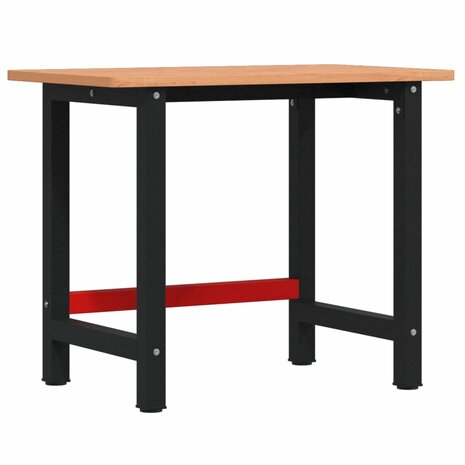 Werkbank rechthoekig 100x60x81,5 cm massief beukenhout 2