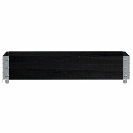 Palletopzetrand 100x50 cm massief grenenhout zwart 3