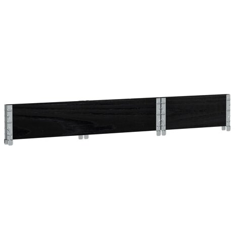 Palletopzetrand 100x50 cm massief grenenhout zwart 6