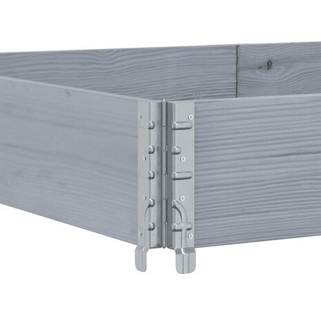 Palletopzetrand 150x50 cm massief grenenhout grijs 5