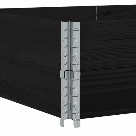 Palletopzetranden 2 st 150x100 cm massief grenenhout zwart 6