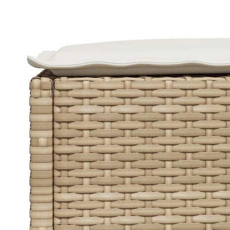 Tuinkruk met kussen 63,5x56x32 cm poly rattan beige 7