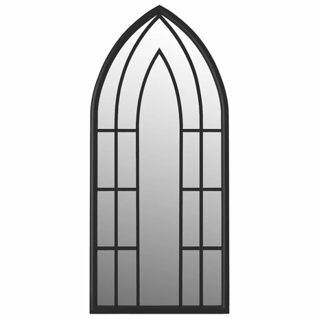 Tuinspiegel 100x45 cm ijzer zwart 2