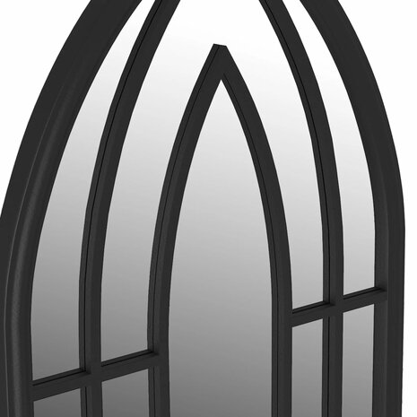 Tuinspiegel 100x45 cm ijzer zwart 5