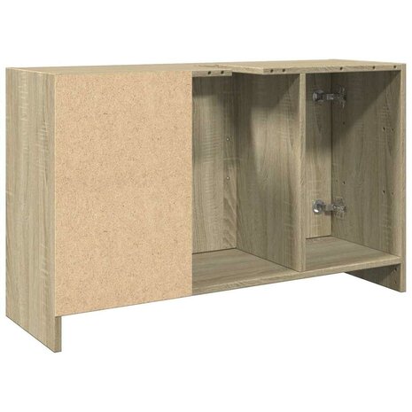Wastafelkast 90x29x55 cm bewerkt hout sonoma eikenkleurig 7