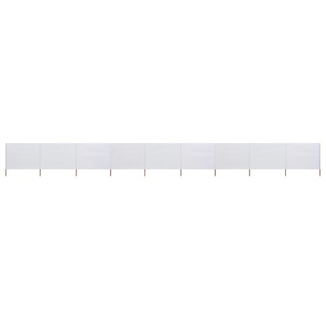Windscherm 9-panelen 1200x160 cm stof zandwit 1