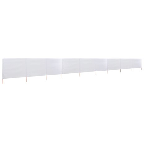 Windscherm 9-panelen 1200x160 cm stof zandwit 2