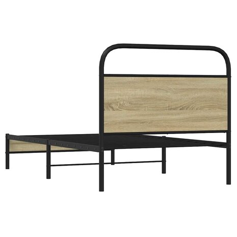 Bedframe zonder matras bewerkt hout sonoma eikenkleur 90x190 cm 7