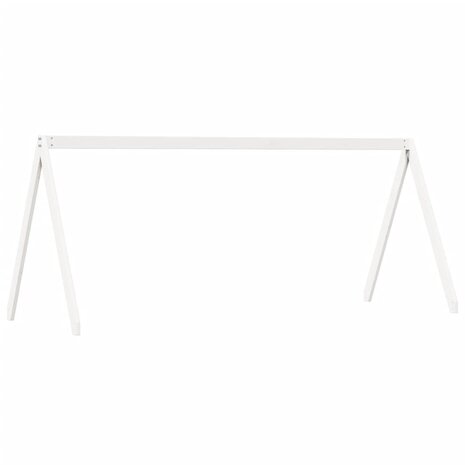 Hoogslaper met dak massief grenenhout wit 80x200 cm 6