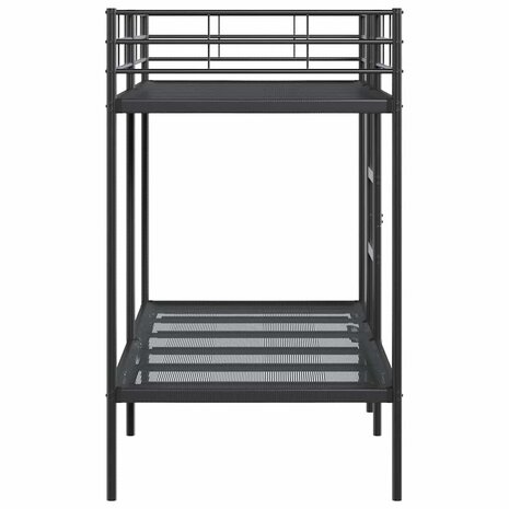 Stapelbed zonder matras 90x190 cm staal zwart 6