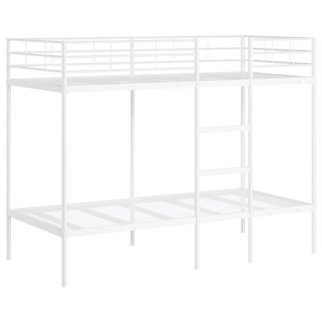Stapelbed zonder matras 90x190 cm staal wit 2