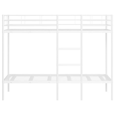 Stapelbed zonder matras 90x190 cm staal wit 5