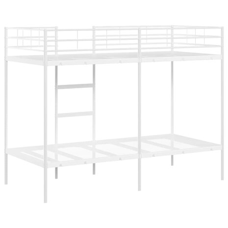 Stapelbed zonder matras 100x190 cm staal wit 7