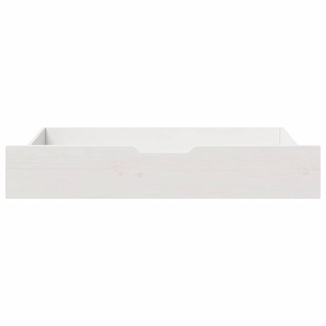 Bedlades 2 st 90x55x17 cm massief grenenhout wit 3