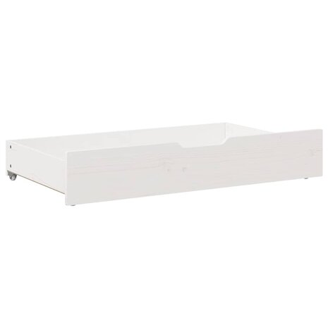 Bedlades 2 st 90x55x17 cm massief grenenhout wit 4